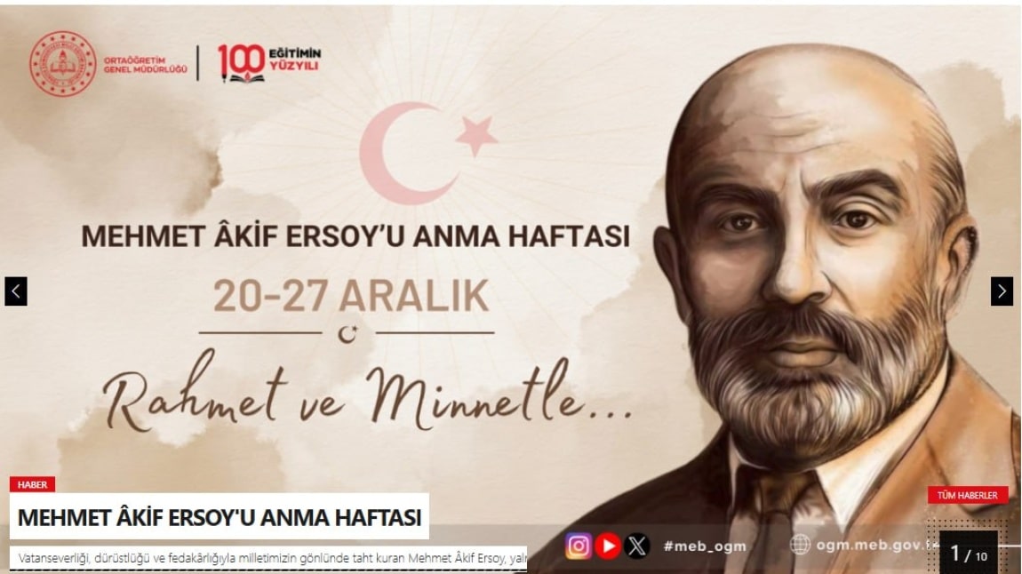 Mehmet Ak F Ersoy U Anma Haftasi Fetullah Bay R Fen Lisesi